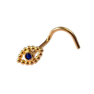 1 gab. 20g Ķirurģiskā tērauda deguna spārna gredzena deguna pīrsings sievietēm kaķis citplanētietis ziedu lapa CZ inkrustēts deguna skrūves gredzeni ķermeņa rotaslietas dāvana