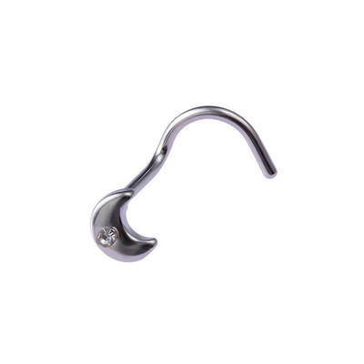 1 gab. 20g Ķirurģiskā tērauda deguna spārna gredzena deguna pīrsings sievietēm kaķis citplanētietis ziedu lapa CZ inkrustēts deguna skrūves gredzeni ķermeņa rotaslietas dāvana