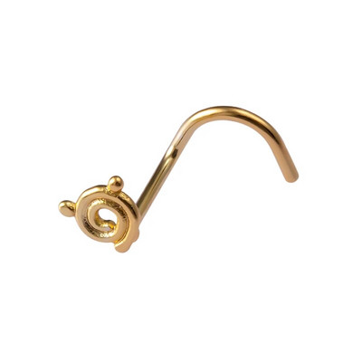 1 gab. 20g Ķirurģiskā tērauda deguna spārna gredzena deguna pīrsings sievietēm kaķis citplanētietis ziedu lapa CZ inkrustēts deguna skrūves gredzeni ķermeņa rotaslietas dāvana