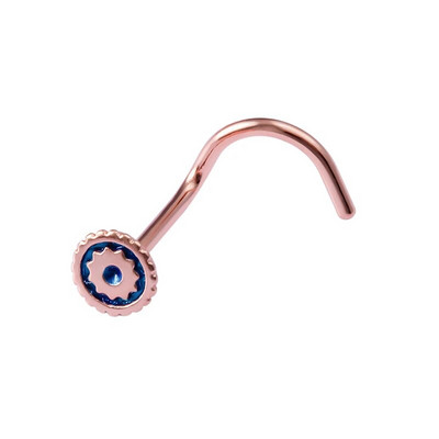 1 gab. 20g Ķirurģiskā tērauda deguna spārna gredzena deguna pīrsings sievietēm kaķis citplanētietis ziedu lapa CZ inkrustēts deguna skrūves gredzeni ķermeņa rotaslietas dāvana