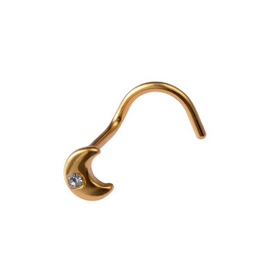 1 gab. 20g Ķirurģiskā tērauda deguna spārna gredzena deguna pīrsings sievietēm kaķis citplanētietis ziedu lapa CZ inkrustēts deguna skrūves gredzeni ķermeņa rotaslietas dāvana