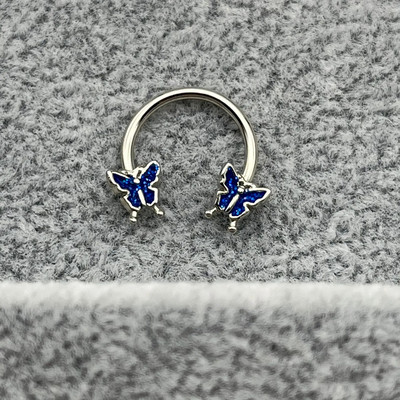 1db Holdcsillag orrgyűrű karika Septum piercing rozsdamentes acél spirál fülporc fülbevaló Tragus BCR patkó testékszer 16G