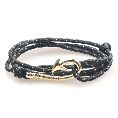 1 buc/lot Brățară de ancorare din oțel titan stil 30 frânghie de nailon Brățară și brățări colorate autentice pentru bărbați bijuterii cadou de modă 19 cm