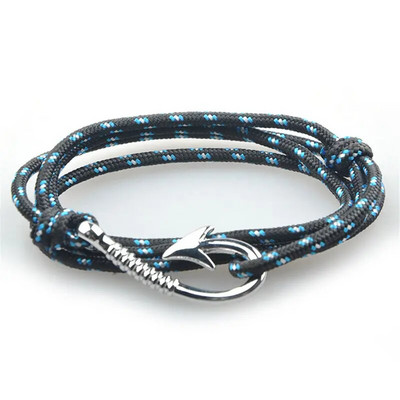 1 buc/lot Brățară de ancorare din oțel titan stil 30 frânghie de nailon Brățară și brățări colorate autentice pentru bărbați bijuterii cadou de modă 19 cm