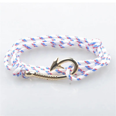 1 buc/lot Brățară de ancorare din oțel titan stil 30 frânghie de nailon Brățară și brățări colorate autentice pentru bărbați bijuterii cadou de modă 19 cm