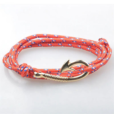 1 buc/lot Brățară de ancorare din oțel titan stil 30 frânghie de nailon Brățară și brățări colorate autentice pentru bărbați bijuterii cadou de modă 19 cm
