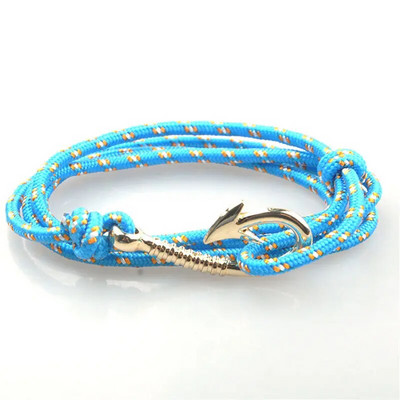 1 buc/lot Brățară de ancorare din oțel titan stil 30 frânghie de nailon Brățară și brățări colorate autentice pentru bărbați bijuterii cadou de modă 19 cm