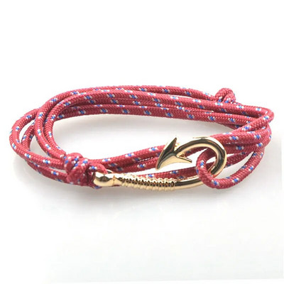 1 buc/lot Brățară de ancorare din oțel titan stil 30 frânghie de nailon Brățară și brățări colorate autentice pentru bărbați bijuterii cadou de modă 19 cm