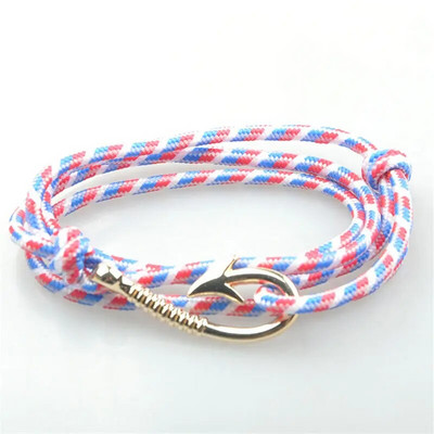 1 buc/lot Brățară de ancorare din oțel titan stil 30 frânghie de nailon Brățară și brățări colorate autentice pentru bărbați bijuterii cadou de modă 19 cm