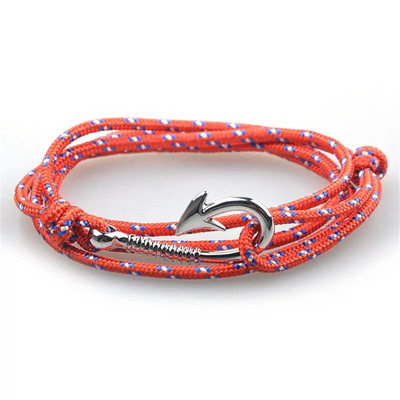 1 buc/lot Brățară de ancorare din oțel titan stil 30 frânghie de nailon Brățară și brățări colorate autentice pentru bărbați bijuterii cadou de modă 19 cm