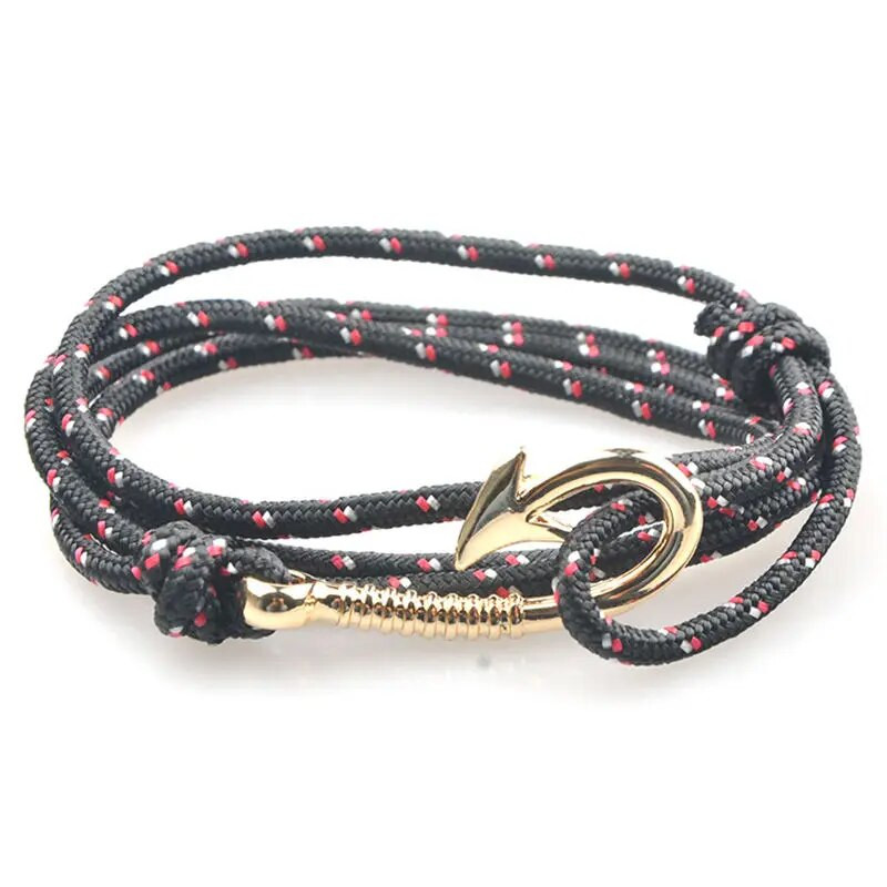 1 buc/lot Brățară de ancorare din oțel titan stil 30 frânghie de nailon Brățară și brățări colorate autentice pentru bărbați bijuterii cadou de modă 19 cm