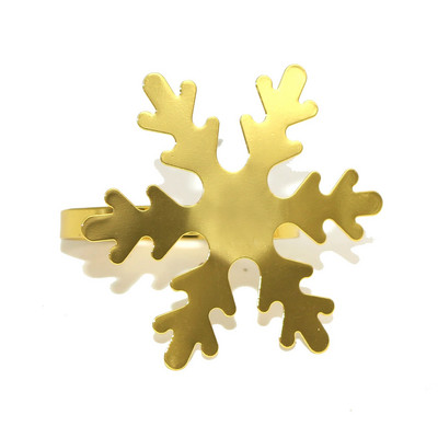 6Gb Ziemassvētku tēmas salvešu gredzens zelta metāla Ziemassvētku sniegpārsla aļņa sniegavīrs salvešu turētājs Jaungada kāzu ballītei Ziemassvētku dekors