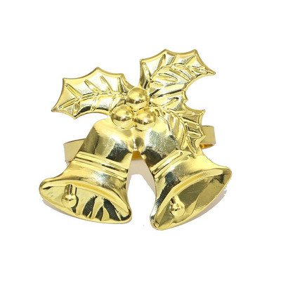 6Gb Ziemassvētku tēmas salvešu gredzens zelta metāla Ziemassvētku sniegpārsla aļņa sniegavīrs salvešu turētājs Jaungada kāzu ballītei Ziemassvētku dekors