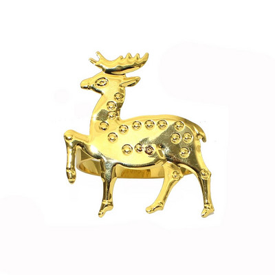 6Gb Ziemassvētku tēmas salvešu gredzens zelta metāla Ziemassvētku sniegpārsla aļņa sniegavīrs salvešu turētājs Jaungada kāzu ballītei Ziemassvētku dekors