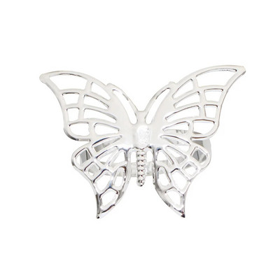 12Gb Sudraba salvešu gredzens tauriņš salvešu gredzenu turētāji kukaiņu salvešu gredzeni sprādze Pateicības Ziemassvētku galda dekorēšanai HWM99