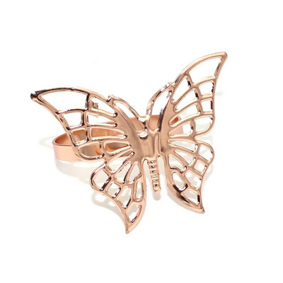 12Gb Sudraba salvešu gredzens tauriņš salvešu gredzenu turētāji kukaiņu salvešu gredzeni sprādze Pateicības Ziemassvētku galda dekorēšanai HWM99