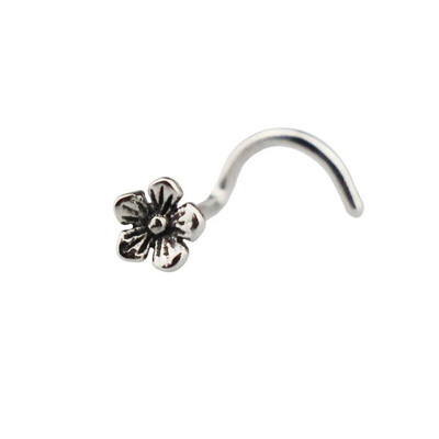 1 gab. Spider Nose Studs Deguna pīrsings sievietēm vīriešiem Nerūsējošā tērauda skrūvējams nāsis gredzens Nariz Stud melns punk ķermeņa rotaslietas dāvana 20G