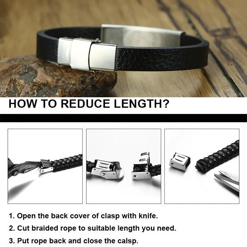 Vnox 10 mm stilīgas ģeometriskas matētas nerūsējošā tērauda stieņa ādas rokassprādzes vīriešiem regulējamas ikdienas sporta vīriešu pulseira aproces