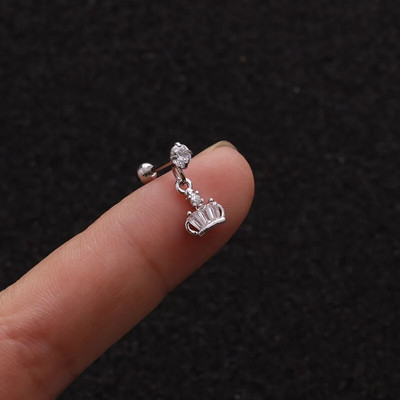 1Gb Ear Stud Circon Cartilag Auskars Eleganti Ausu gredzeni Tragus Pīrsings Sievietēm Helix Daith Ananāsu Pērlītes Ķermeņa Rotaslietas 20G