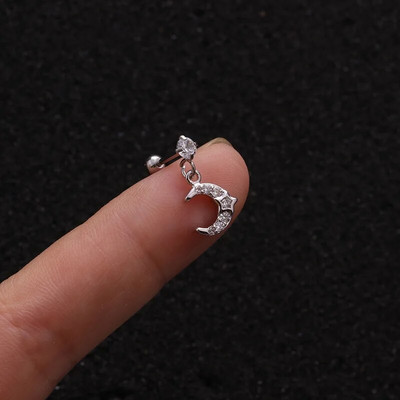 1Gb Ear Stud Circon Cartilag Auskars Eleganti Ausu gredzeni Tragus Pīrsings Sievietēm Helix Daith Ananāsu Pērlītes Ķermeņa Rotaslietas 20G