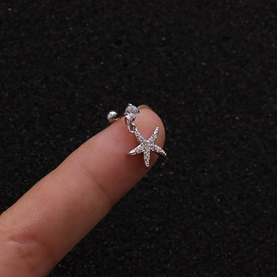 1Gb Ear Stud Circon Cartilag Auskars Eleganti Ausu gredzeni Tragus Pīrsings Sievietēm Helix Daith Ananāsu Pērlītes Ķermeņa Rotaslietas 20G