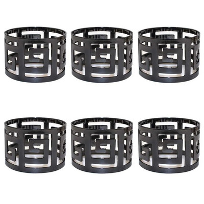 Δαχτυλίδια χαρτοπετσέτας με παπιγιόν 6 τμχ Μεταλλική χρυσή ασημένια θήκη χαρτοπετσέτας για τα Χριστούγεννα των Ευχαριστιών Διακοσμήσεις τραπεζιού για δείπνο γάμου HWM11