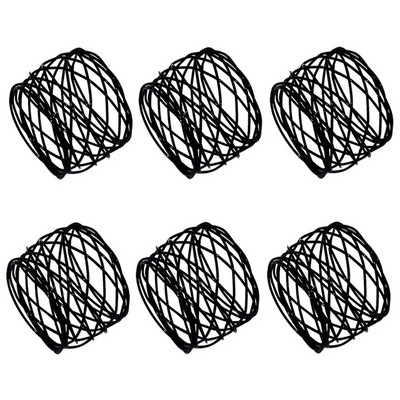 Δαχτυλίδια χαρτοπετσέτας με παπιγιόν 6 τμχ Μεταλλική χρυσή ασημένια θήκη χαρτοπετσέτας για τα Χριστούγεννα των Ευχαριστιών Διακοσμήσεις τραπεζιού για δείπνο γάμου HWM11