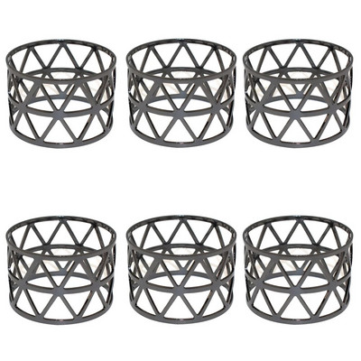 Δαχτυλίδια χαρτοπετσέτας με παπιγιόν 6 τμχ Μεταλλική χρυσή ασημένια θήκη χαρτοπετσέτας για τα Χριστούγεννα των Ευχαριστιών Διακοσμήσεις τραπεζιού για δείπνο γάμου HWM11