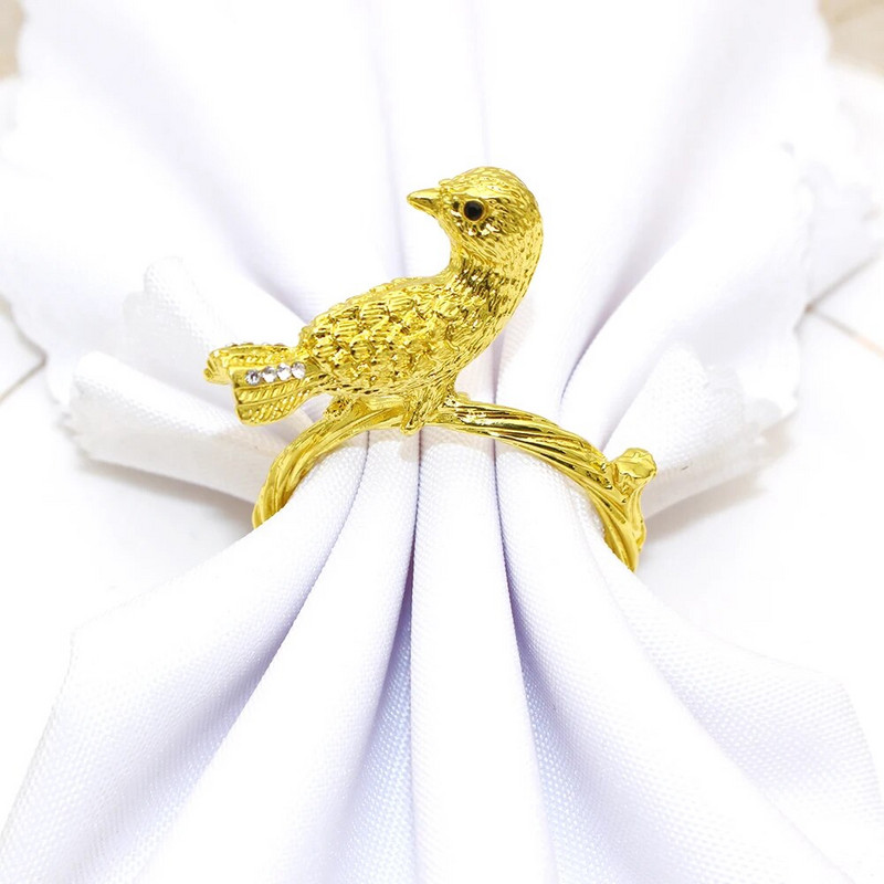 6Gb Pavasara putnu salvetes Gredzeni Songbird salvešu turētāja gredzens vasaras kāzu Lieldienu vakariņu ballītei Mājas galda noformējums HWM226