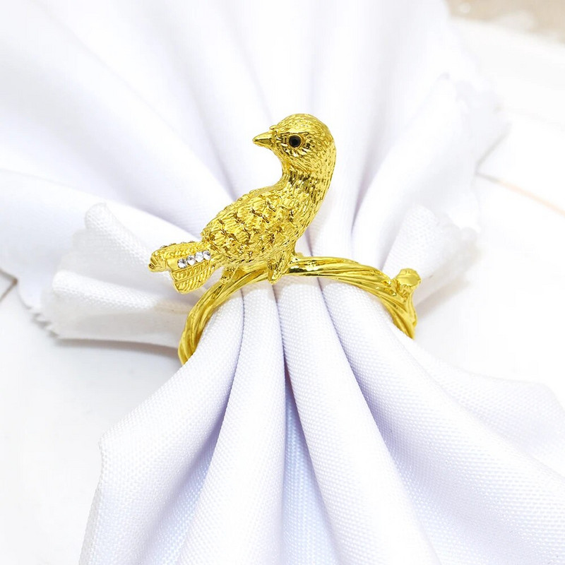 6Gb Pavasara putnu salvetes Gredzeni Songbird salvešu turētāja gredzens vasaras kāzu Lieldienu vakariņu ballītei Mājas galda noformējums HWM226