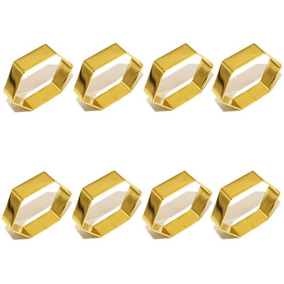 Δαχτυλίδι για χαρτοπετσέτες 8 τμχ Hollow Out Star για Διακοσμήσεις πάρτι 4ης Ιουλίου Χρυσή μεταλλική πετσέτα με πόρπη διακόσμηση γάμου HWM242