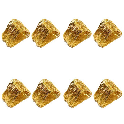 Δαχτυλίδι για χαρτοπετσέτες 8 τμχ Hollow Out Star για Διακοσμήσεις πάρτι 4ης Ιουλίου Χρυσή μεταλλική πετσέτα με πόρπη διακόσμηση γάμου HWM242