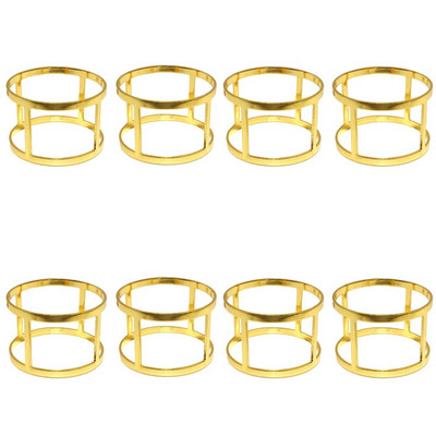 Δαχτυλίδι για χαρτοπετσέτες 8 τμχ Hollow Out Star για Διακοσμήσεις πάρτι 4ης Ιουλίου Χρυσή μεταλλική πετσέτα με πόρπη διακόσμηση γάμου HWM242