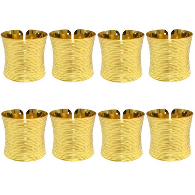 Δαχτυλίδι για χαρτοπετσέτες 8 τμχ Hollow Out Star για Διακοσμήσεις πάρτι 4ης Ιουλίου Χρυσή μεταλλική πετσέτα με πόρπη διακόσμηση γάμου HWM242