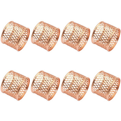 Δαχτυλίδι για χαρτοπετσέτες 8 τμχ Hollow Out Star για Διακοσμήσεις πάρτι 4ης Ιουλίου Χρυσή μεταλλική πετσέτα με πόρπη διακόσμηση γάμου HWM242