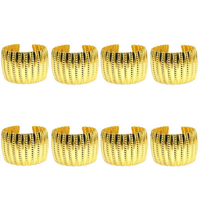 Δαχτυλίδι για χαρτοπετσέτες 8 τμχ Hollow Out Star για Διακοσμήσεις πάρτι 4ης Ιουλίου Χρυσή μεταλλική πετσέτα με πόρπη διακόσμηση γάμου HWM242