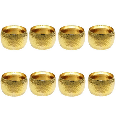 Δαχτυλίδι για χαρτοπετσέτες 8 τμχ Hollow Out Star για Διακοσμήσεις πάρτι 4ης Ιουλίου Χρυσή μεταλλική πετσέτα με πόρπη διακόσμηση γάμου HWM242