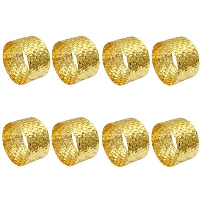 Δαχτυλίδι για χαρτοπετσέτες 8 τμχ Hollow Out Star για Διακοσμήσεις πάρτι 4ης Ιουλίου Χρυσή μεταλλική πετσέτα με πόρπη διακόσμηση γάμου HWM242