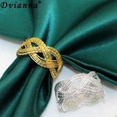 4Gb Austs salvešu gredzens vienkāršs zelta sudraba krāsas salvešu gredzenu turētājs kāzu bērnu dušas ballītei pusdienu galda dekors HWM133