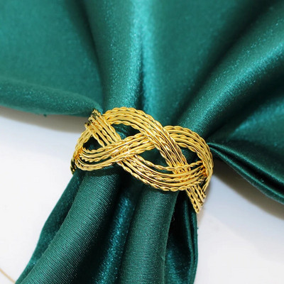 4Gb Austs salvešu gredzens vienkāršs zelta sudraba krāsas salvešu gredzenu turētājs kāzu bērnu dušas ballītei pusdienu galda dekors HWM133