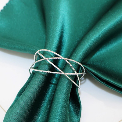 4Gb Austs salvešu gredzens vienkāršs zelta sudraba krāsas salvešu gredzenu turētājs kāzu bērnu dušas ballītei pusdienu galda dekors HWM133