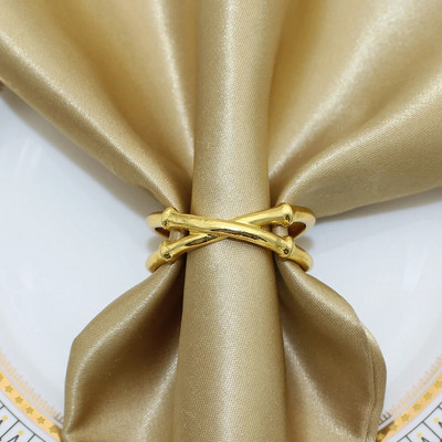 4Gb Austs salvešu gredzens vienkāršs zelta sudraba krāsas salvešu gredzenu turētājs kāzu bērnu dušas ballītei pusdienu galda dekors HWM133