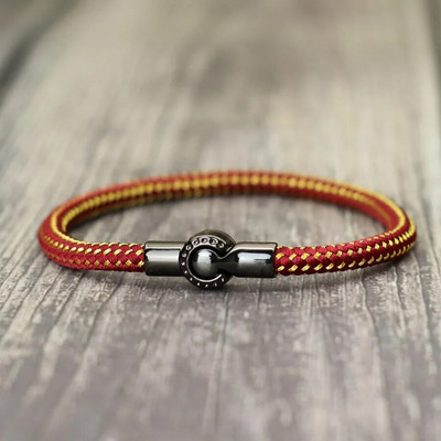 Noter Brățară la modă frânghie bărbați creativ cu cataramă neagră țesătură brățară brățară pentru bărbați Accesorii de festival Pulseira Corda Masculina