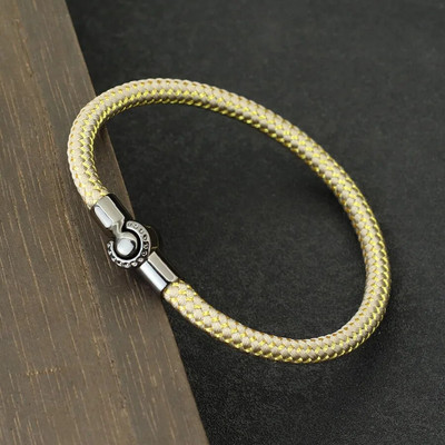 Noter Brățară la modă frânghie bărbați creativ cu cataramă neagră țesătură brățară brățară pentru bărbați Accesorii de festival Pulseira Corda Masculina
