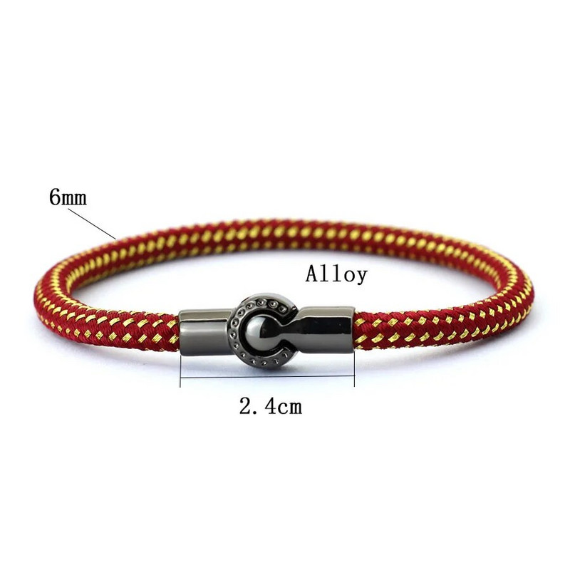 Noter Brățară la modă frânghie bărbați creativ cu cataramă neagră țesătură brățară brățară pentru bărbați Accesorii de festival Pulseira Corda Masculina