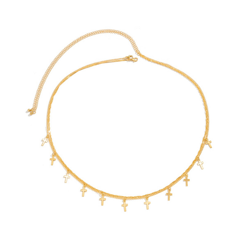 Ingemark Vintage Σταυρός Ιησούς Κρεμαστό Κρεμαστό Κρεμαστό Γυναικείο Ζώνη Ζώνης για Γυναικεία Καλοκαιρινό Μπικίνι Παραλία Σέξι Αξεσουάρ Φεστιβάλ Αλυσίδας Σώματος