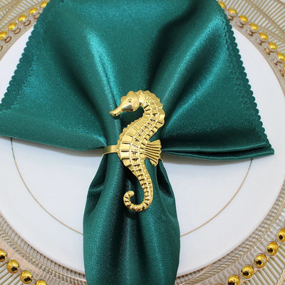 6 tk Krabi salvräti sõrmused Kuldsed salvräti sõrmuse hoidjad mereõhtusöögiks pulmapeo teemaliseks peoks Ranna rannikulaua kujundus HWM265