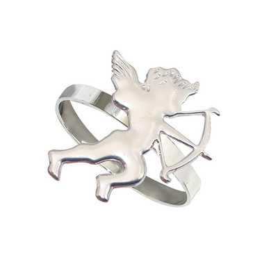 8Gb Gold Cupid salvešu gredzens kroņa salvešu sprādze Valentīna dienas kāzu vakariņām Ziemassvētku dzimšanas dienas galda dekorēšanai