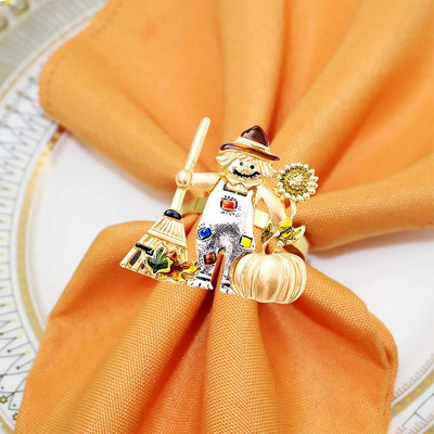 8Gb Helovīna raganu cepures salvešu gredzeni maģiska stila melna emalja raganu salvešu turētājs Helovīna tematisko ballīšu kāzu dekorēšanai