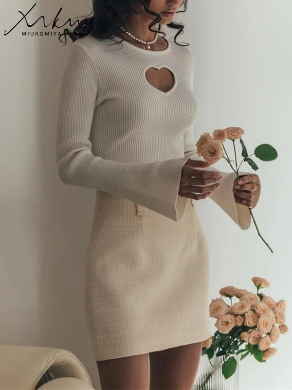 Χειμερινά Κόκκινα Χριστουγεννιάτικα Πουλόβερ Γυναικεία Skinny Knit Πουλόβερ Καρδιά Πλεκτά Μασίφ γυναικεία πουλόβερ Μακρυμάνικα Χριστουγεννιάτικα μπλουζάκια